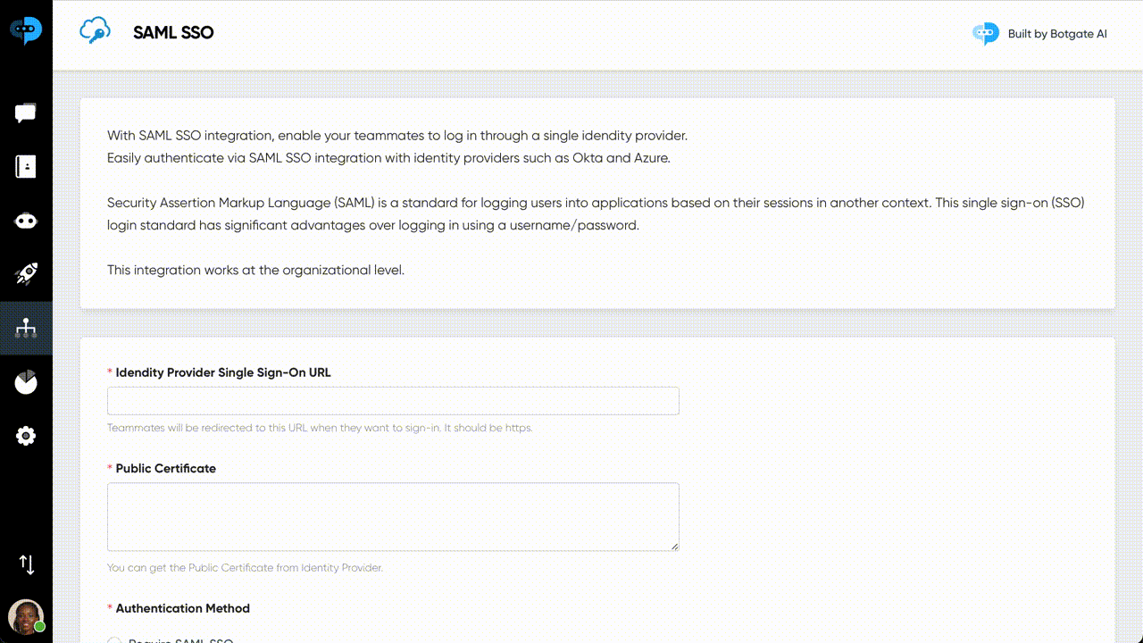 botgate-integrations-samlsso-configuration